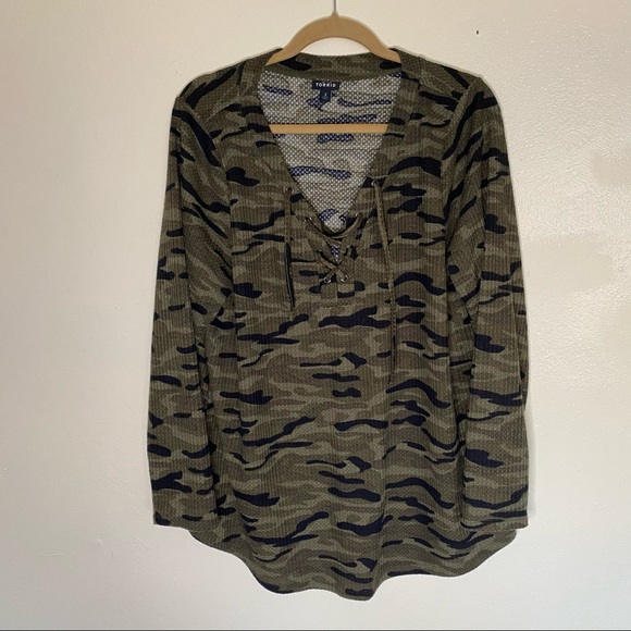 Torrid Camo Long Sleeve Shirt